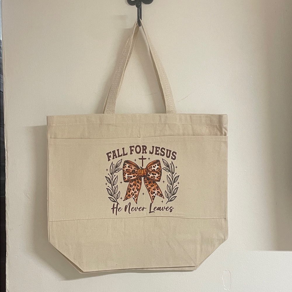 Canvas Tote Bag with Inspirational Print